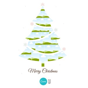 Custom Christmas Photo Collage: Xmas Tree Gift (Digital File)