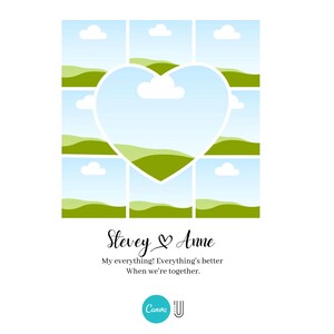 Personalized Photo Collage Gift: Anniversary, Wedding, Couples (Digital File)
