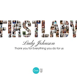 First Lady Photo Collage Gift: Church Ministry Appreciation (Digital File)