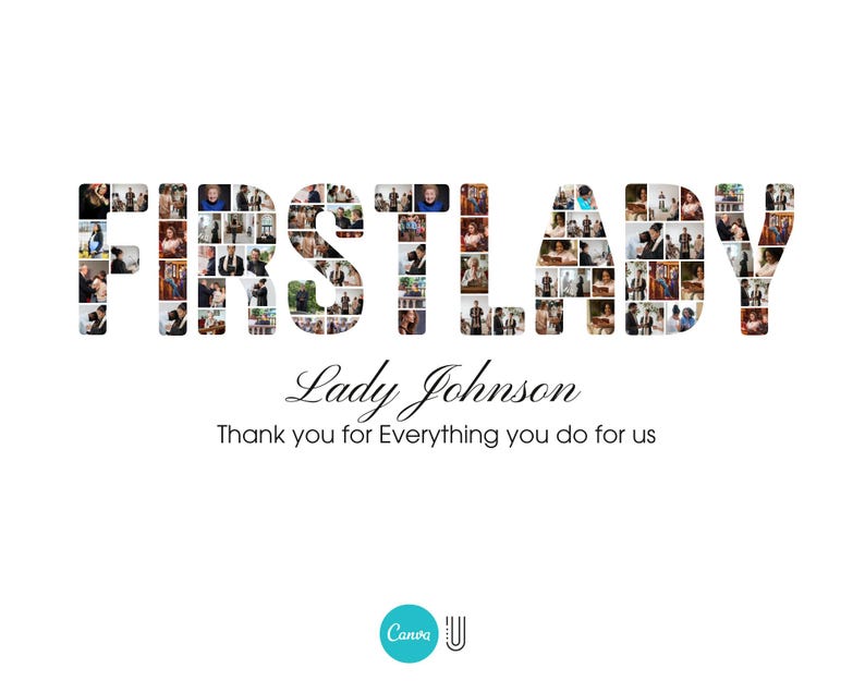 First Lady Photo Collage Gift: Church Ministry Appreciation (Digital File)