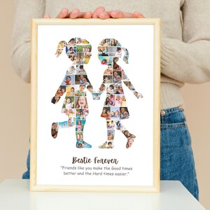 Friends Photo Collage Gift, Sisterhood Keepsake (Digital Download) Canva Frames