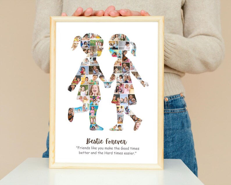 Friends Photo Collage Gift, Sisterhood Keepsake (Digital Download) Canva Frames