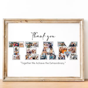 Personalized Team Photo Collage: Farewell Office Gift (Digital File)