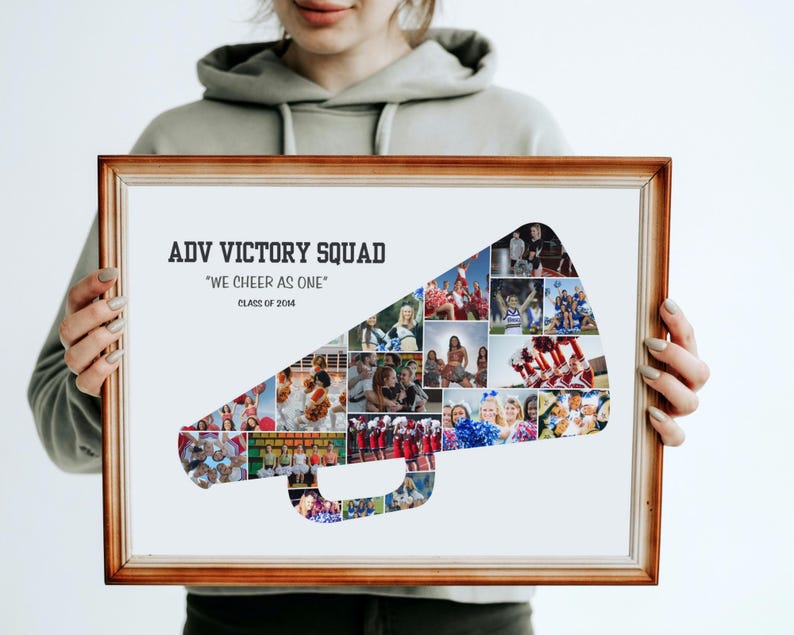 Personalized Cheerleader Photo Collage: Senior Night Gift (Digital File)