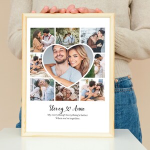 Personalized Photo Collage Gift: Anniversary, Wedding, Couples (Digital File)
