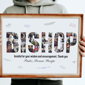 Personalized Bishop Photo Collage Gift (Digital File)