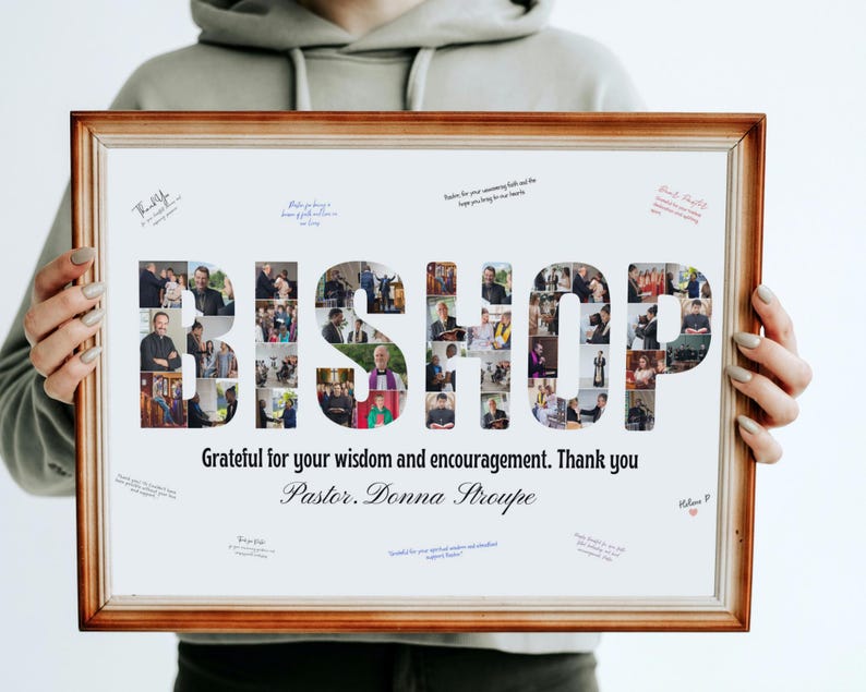 Personalized Bishop Photo Collage Gift (Digital File)