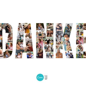 Personalized 'DANKE' Photo Collage Template: Thank You Gift (Digital File)