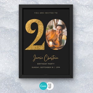 TwentytBirthday, 20th Birthday Gifts, Personalized Gifts, 20th  Birthday Photo Collage,  Son Daughter Gift,Number 20 Collage, 20th bday