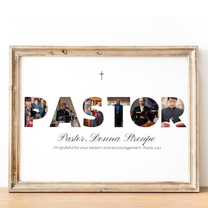 Pastor Appreciation Photo Collage: Church Group Gift (Digital File)