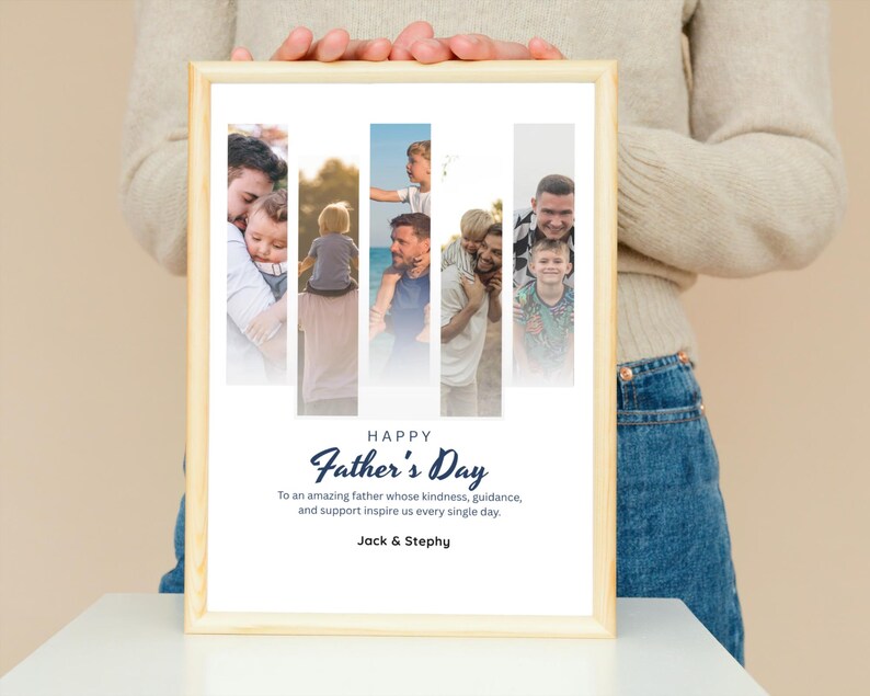 Father's Day Photo Gift Template, Personalized Editable Family Memories Gift (Digital Download)