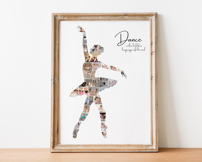 Ballet Dancer Photo Collage Gift ,Custom Ballerina Wall Art,Personalized Dance Poster for Girls