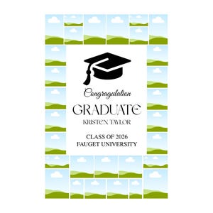 Graduation Photo Collage Template Class of 2026, Graduation Welcome Sign, Graduation Party Poster Display, Editable Senior Grad Gift Canva