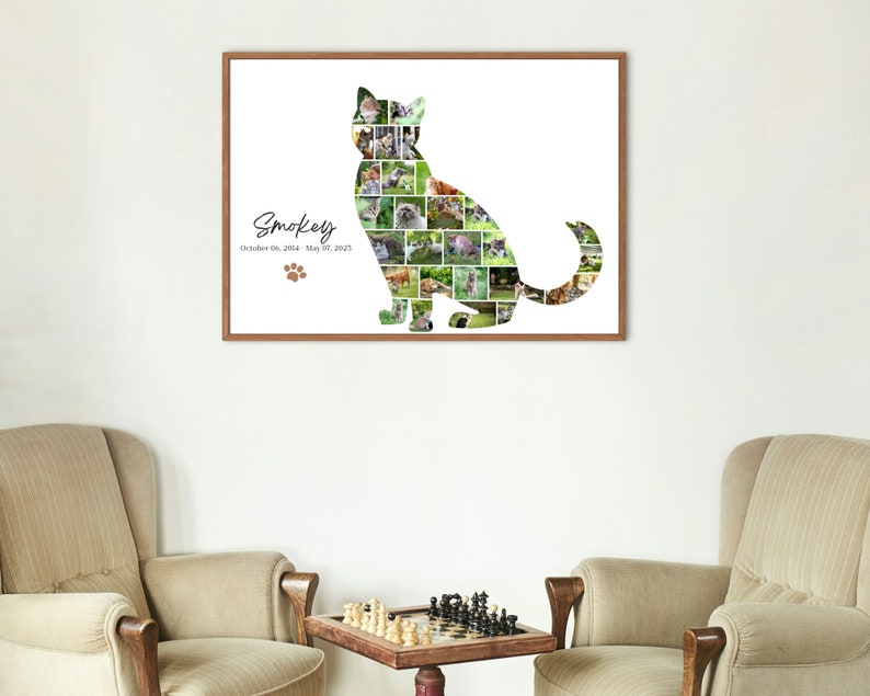 Custom Cat Photo Collage Template: Pet Memorial Gift (Digital File)