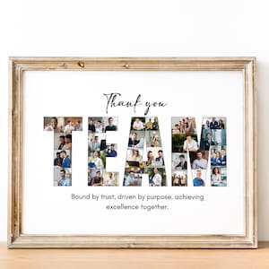 Personalized Team Photo Collage: Colleague Leaving Gift (Digital File)