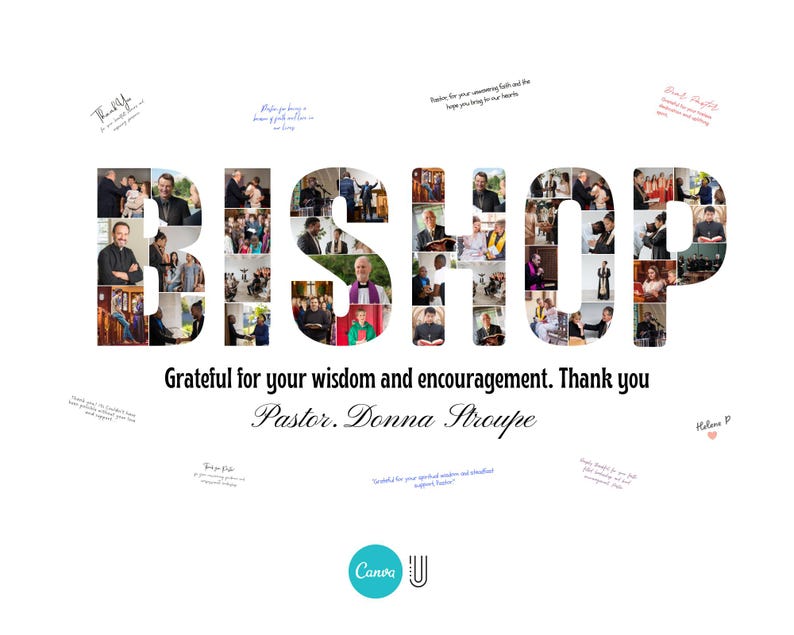 Personalized Bishop Photo Collage Gift (Digital File)