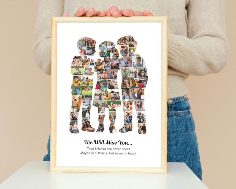 Custom Friends Photo Collage – Personalized Gift (Digital File)
