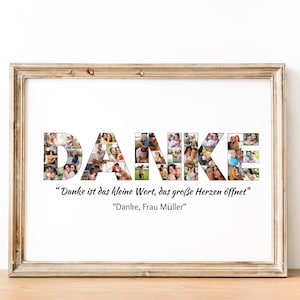Personalized 'DANKE' Photo Collage Template: Thank You Gift (Digital Download)