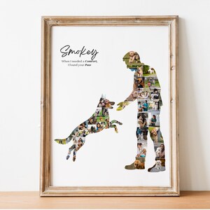 Custom German Shepherd Photo Collage Gift, German Shepherd Decor, German Shepherd Pet Owner Lover Gift, German Shepherd Birthday, Dog Loss