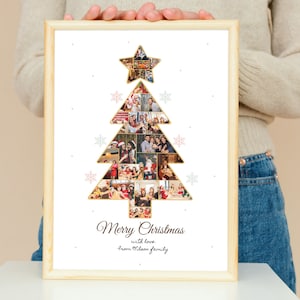 Custom Christmas Photo Collage: Xmas Tree Gift (Digital File)