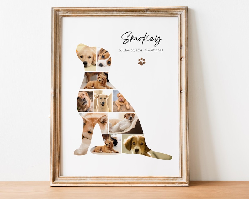 Dog Photo Collage Template: Custom Pet Memorial (Canva)