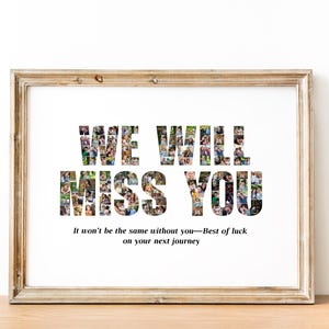 Farewell Photo Collage: Personalized Goodbye Gift (Digital Download)