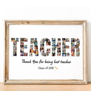 Personalized Teacher Photo Collage Gift (Digital Download)