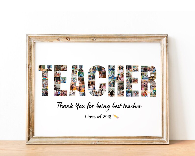 Personalized Teacher Photo Collage Gift (Digital Download)
