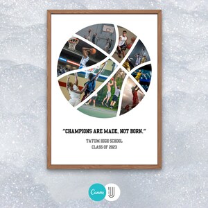 Basketball Photo Collage: Senior Night Gift (Digital Download)