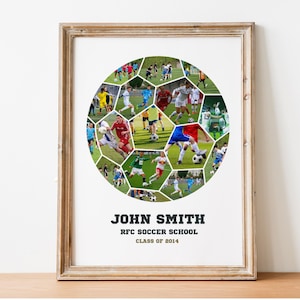 Soccer Ball Photo Collage: Canva Football Gift (Digital File)