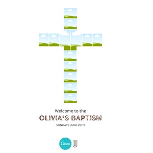 Custom Cross Photo Collage: Baptism or Confirmation Gift (Digital Download)