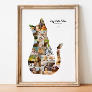 Cat Photo Collage Template: Pet Memorial Gift (Canva)
