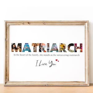 Matriarchfotolijst, gepersonaliseerde matriarchlijst, matriarchfoto's afdrukken, canvassjabloon, Moederdagfoto, cadeau moeder