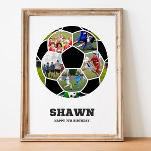Soccer Ball Photo Collage: Canva Football Gift (Digital File)