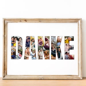 Personalized 'DANKE' Photo Collage Template: Thank You Gift (Digital Download)