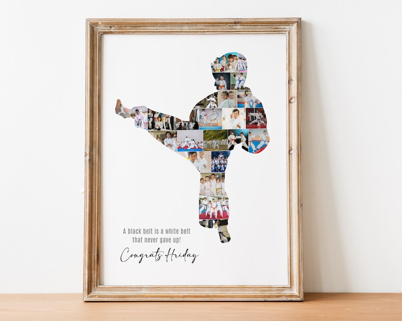 Personalized Karate Photo Collage: Martial Arts Gift (Digital File)