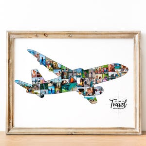 Personalisierte Flugzeug Foto Collage: Pilot Geschenk, Urlaubsandenken (Digitale Datei) Bild 1