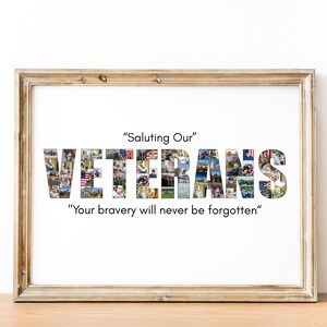 Veterans Day Photo Collage,Personalized Military Gift,Photocollage,Custom Veterans Picture Frame,Patriotic Gift for Him or Her