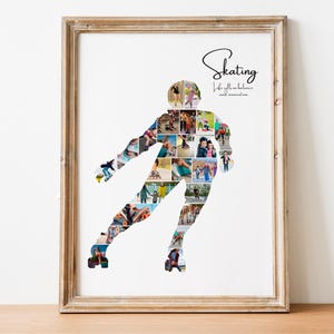 Custom Skating Photo Collage: Retro Roller Blades Gift (Digital Download)