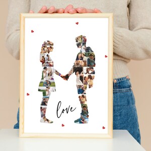 Couples Photo Collage Template, Anniversary Gift (Canva)