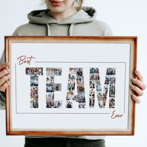 Team Photo Collage Gift: Personalized Farewell Poster (Digital File)