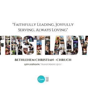 First Lady Photo Collage Gift: Church Ministry Appreciation (Digital File)