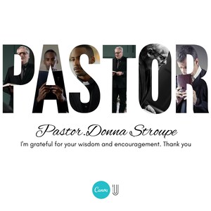 Pastor Appreciation Photo Collage: Church Group Gift (Digital File)