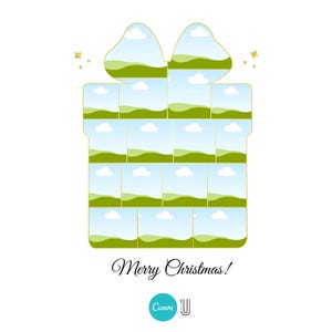Personalized Christmas Photo Collage Gift Box (Digital File) image 3