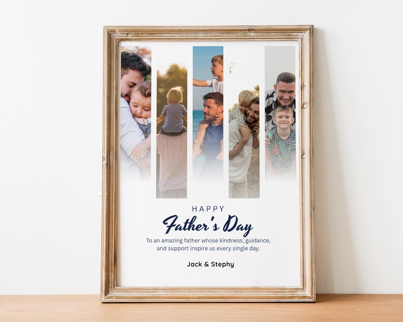 Father's Day Photo Gift Template, Personalized Editable Family Memories Gift (Digital Download)