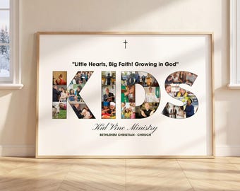 Kids Ministry Photo Collage Template: Canva Christian Pastor Gift (Digital Download)