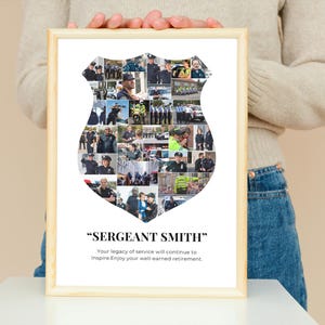 Police Photo Collage Gift: Custom Retirement Keepsake (Digital File)