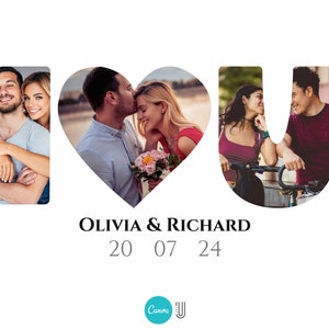 Personalized Photo Collage Gift: I Love You Anniversary Keepsake (Digital File) image 4