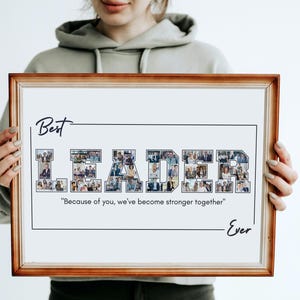Personalized Leader Photo Collage Gift: Retirement, Appreciation (Digital File)