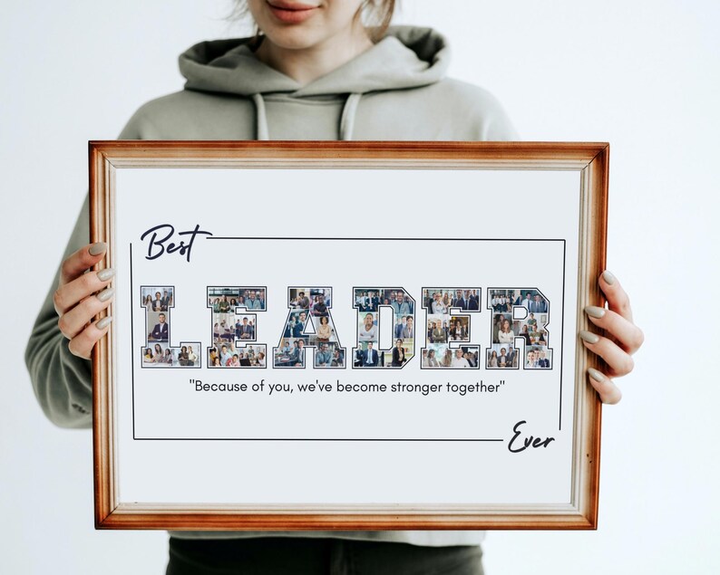 Personalized Leader Photo Collage Gift: Retirement, Appreciation (Digital File)
